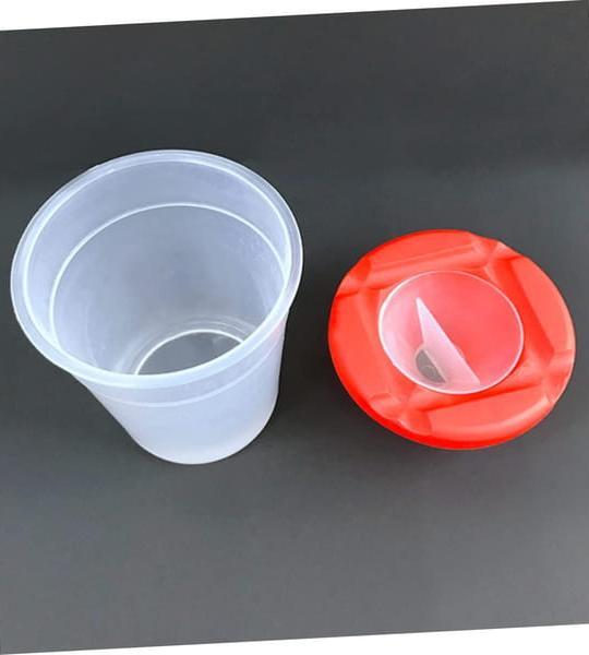 Single Paint Cup with Easy-Open Lid and Brush Holder