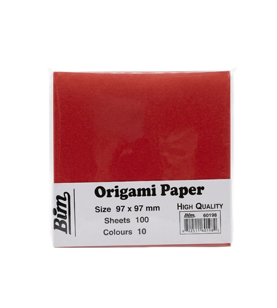 Bim Origami Paper 100 Sheets 10 Colors
