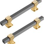 Aluminum Cabinet Handles Ash Gold 2PCS