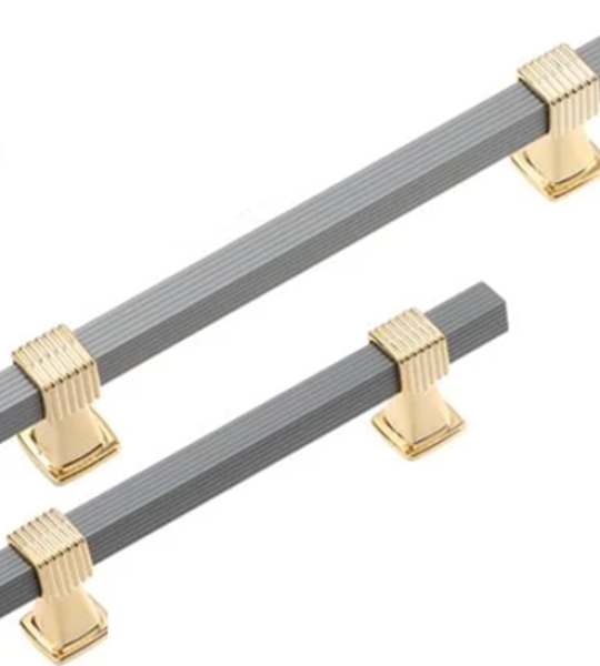 Aluminum Cabinet Handles Ash Gold 2PCS