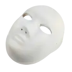 White Paper Mache Masks for Painting and DIY Crafts