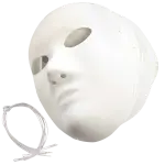 White Paper Mache Masks for Painting and DIY Crafts