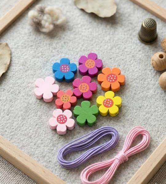 Colourful Wooden Beads for Jewellery Making