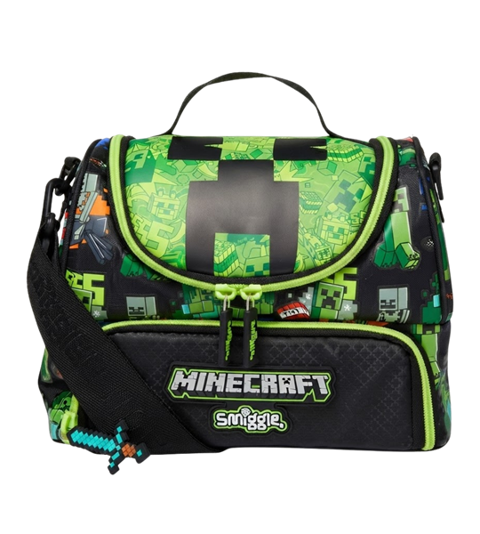 Smiggle Minecraft Double Pocket Lunchbox with Strap