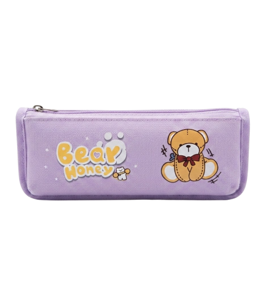 Bear Honey Canvas Pencil Pouch