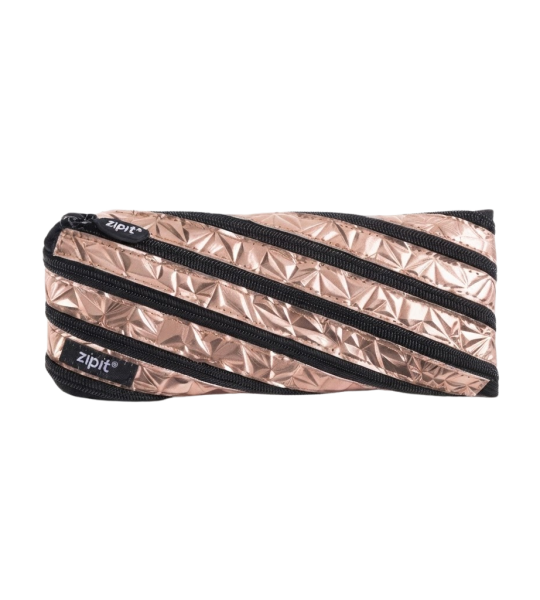 Metallic Zipper Pencil Case