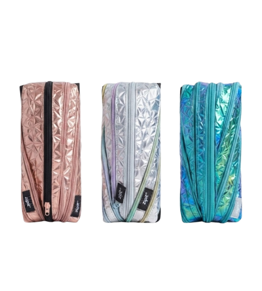 Metallic Zipper Pencil Case