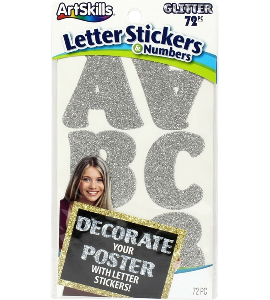 ArtSkills Glitter Letter and Number Stickers for Posters and Projects